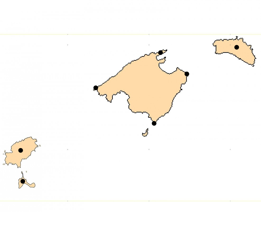 Mapa Islas Baleares